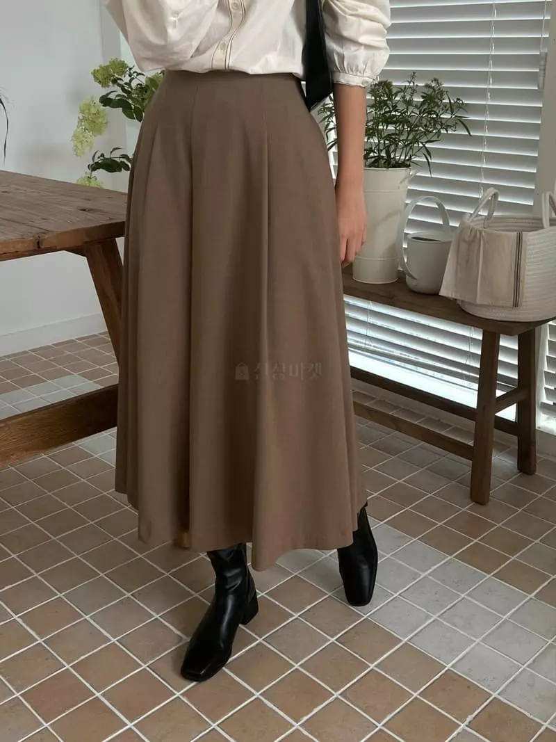 Outrene - Korean Women Fashion - #momslook - Two Tuck Skirt - 3