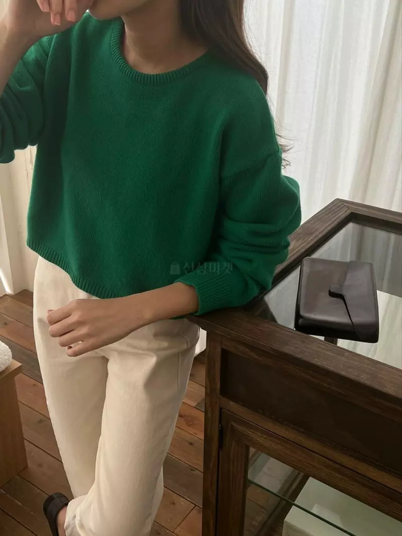 Outrene - Korean Women Fashion - #momslook - Crong Knit Tee - 3