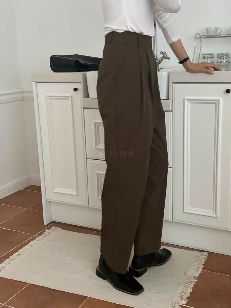 Outrene - Korean Women Fashion - #momslook - Woodie Wide Pants - 10