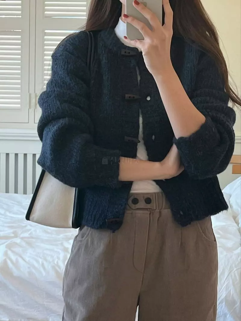 Outrene - Korean Women Fashion - #momslook - Vintage Cardigan - 5