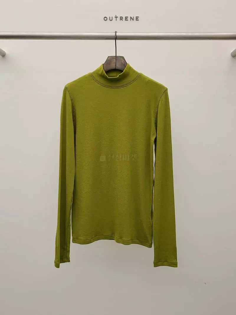 Outrene - Korean Women Fashion - #momslook - Half Turtleneck Tee - 12