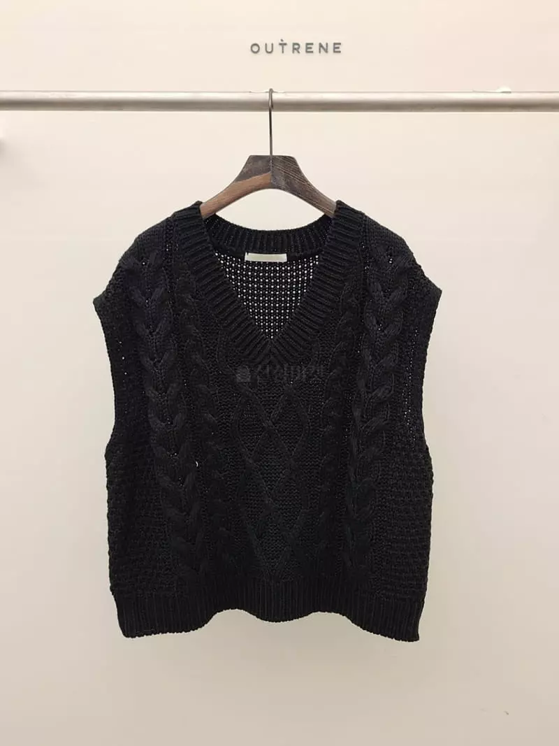Outrene - Korean Women Fashion - #momslook - Twist Vest - 10