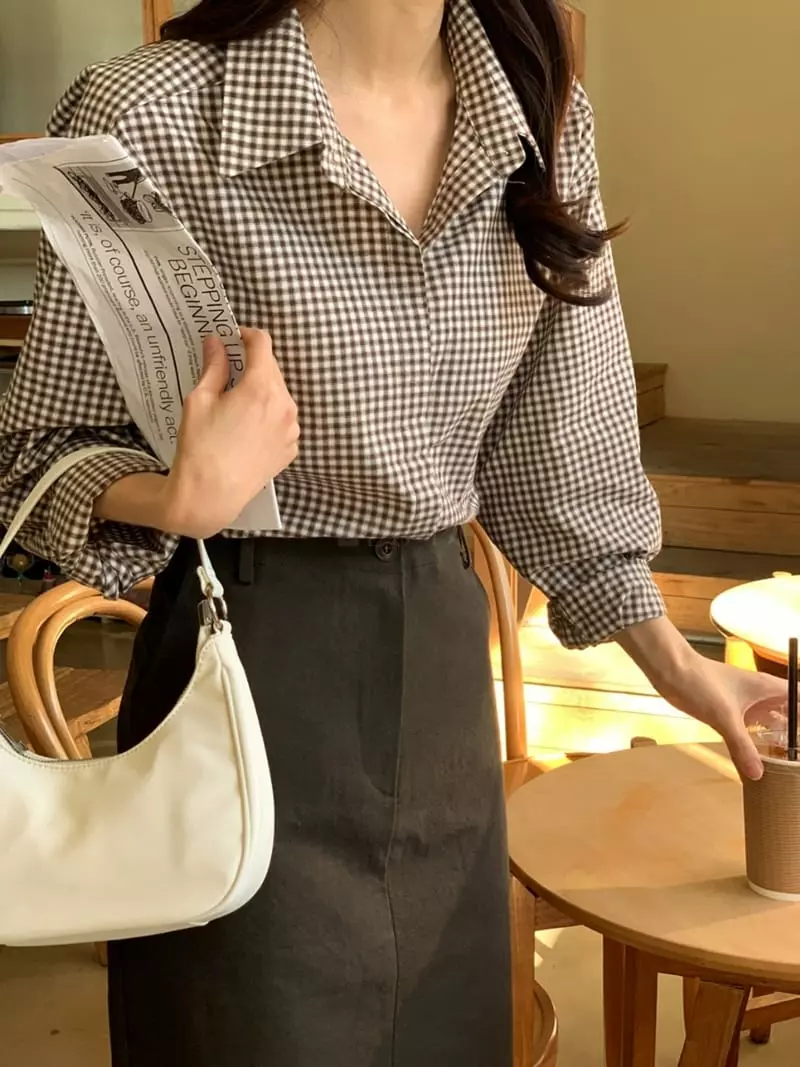 Outrene - Korean Women Fashion - #momslook - Gobang Shirt