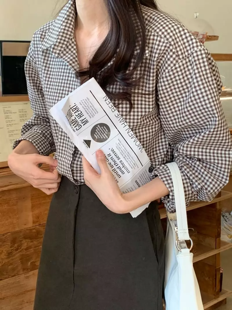 Outrene - Korean Women Fashion - #momslook - Gobang Shirt - 3