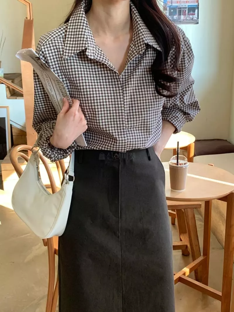 Outrene - Korean Women Fashion - #momslook - Gobang Shirt - 7
