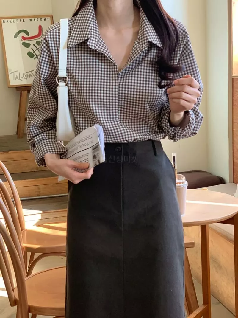 Outrene - Korean Women Fashion - #momslook - Gobang Shirt - 9