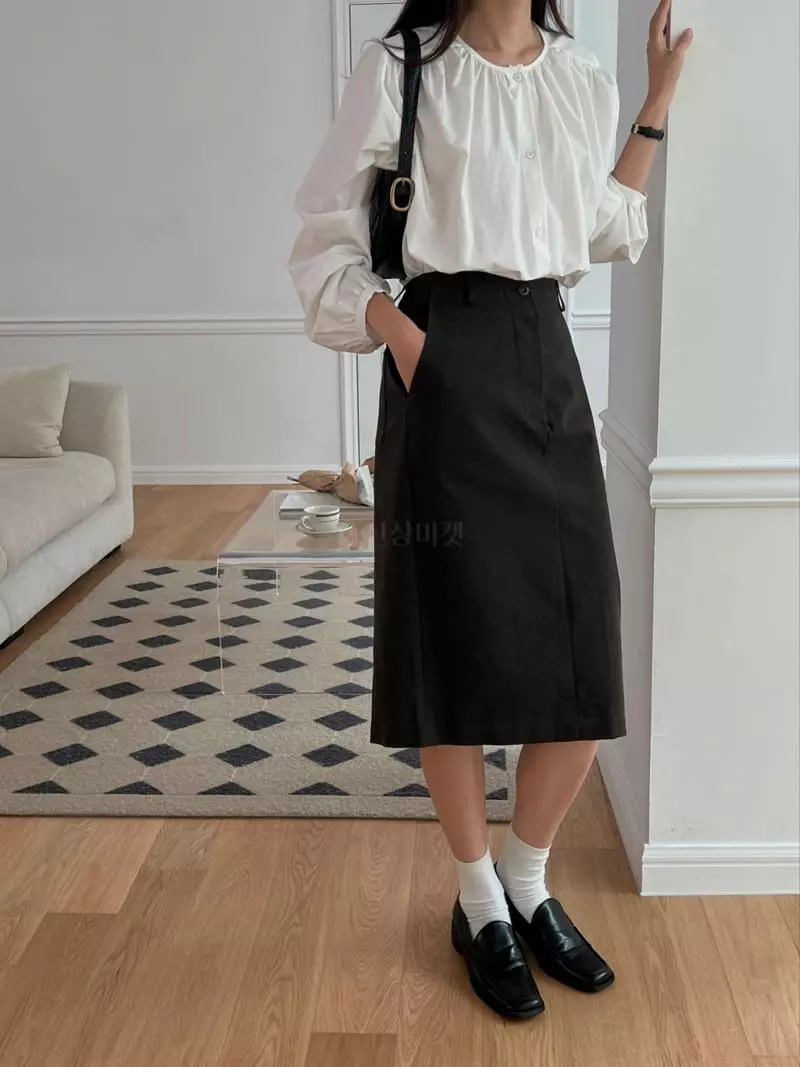 Outrene - Korean Women Fashion - #pursuepretty - Cotton Shirring Blouse - 10