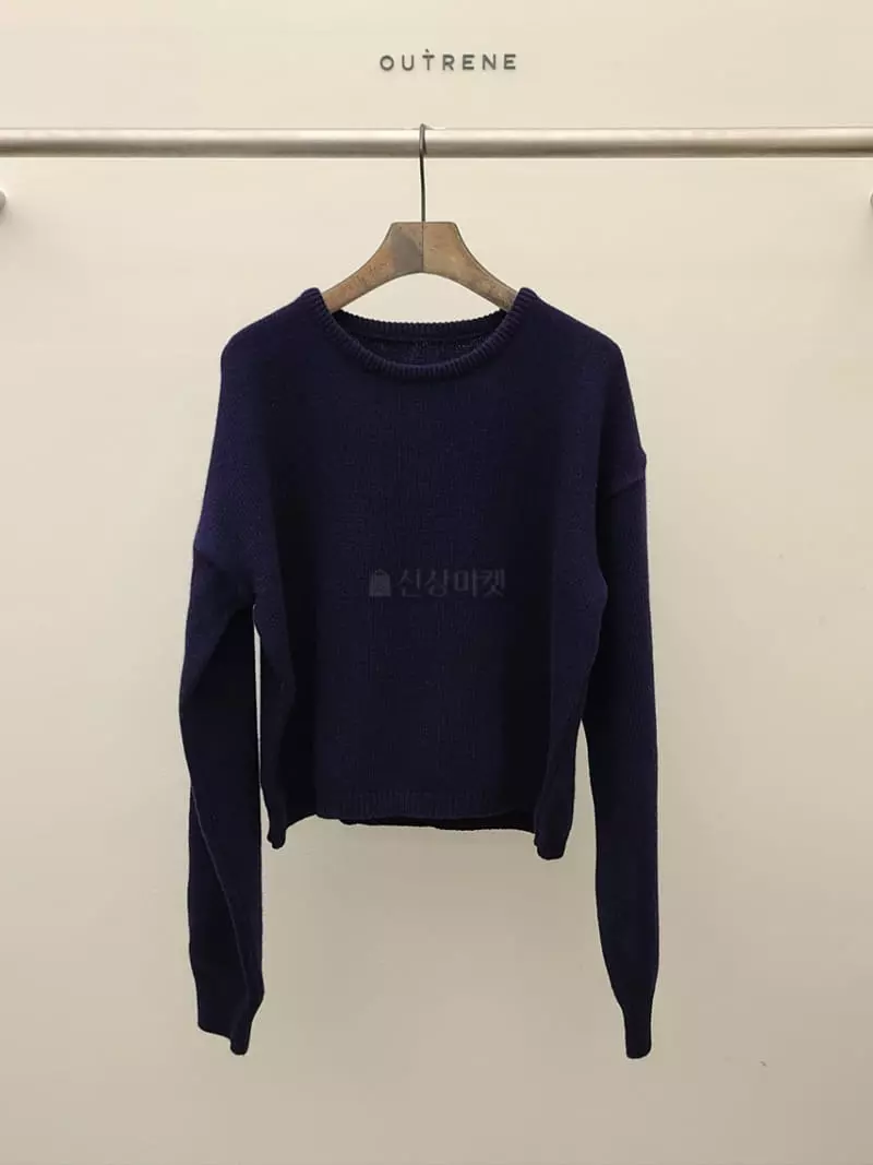 Outrene - Korean Women Fashion - #restrostyle - Crong Knit Tee - 12