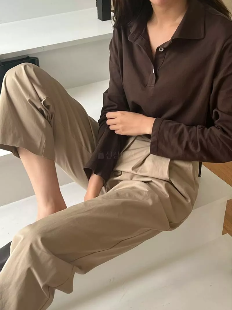 Outrene - Korean Women Fashion - #shopsmall - Woodie Wide Pants - 7