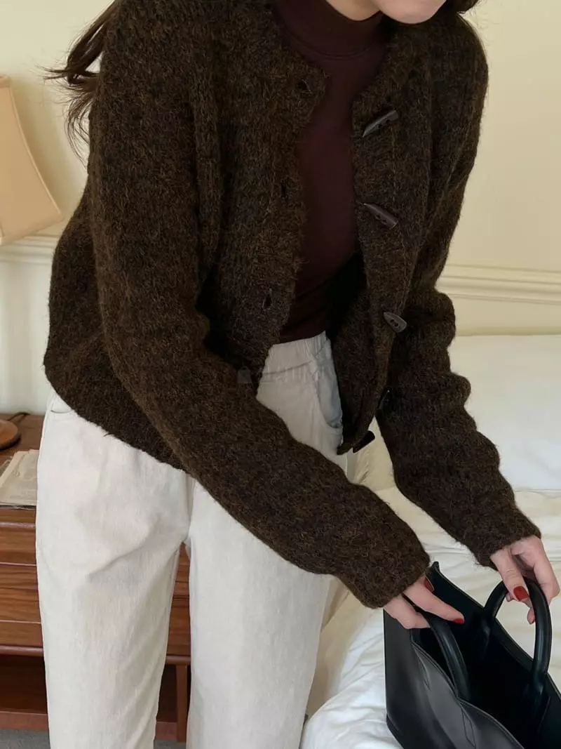 Outrene - Korean Women Fashion - #shopsmall - Vintage Cardigan - 2