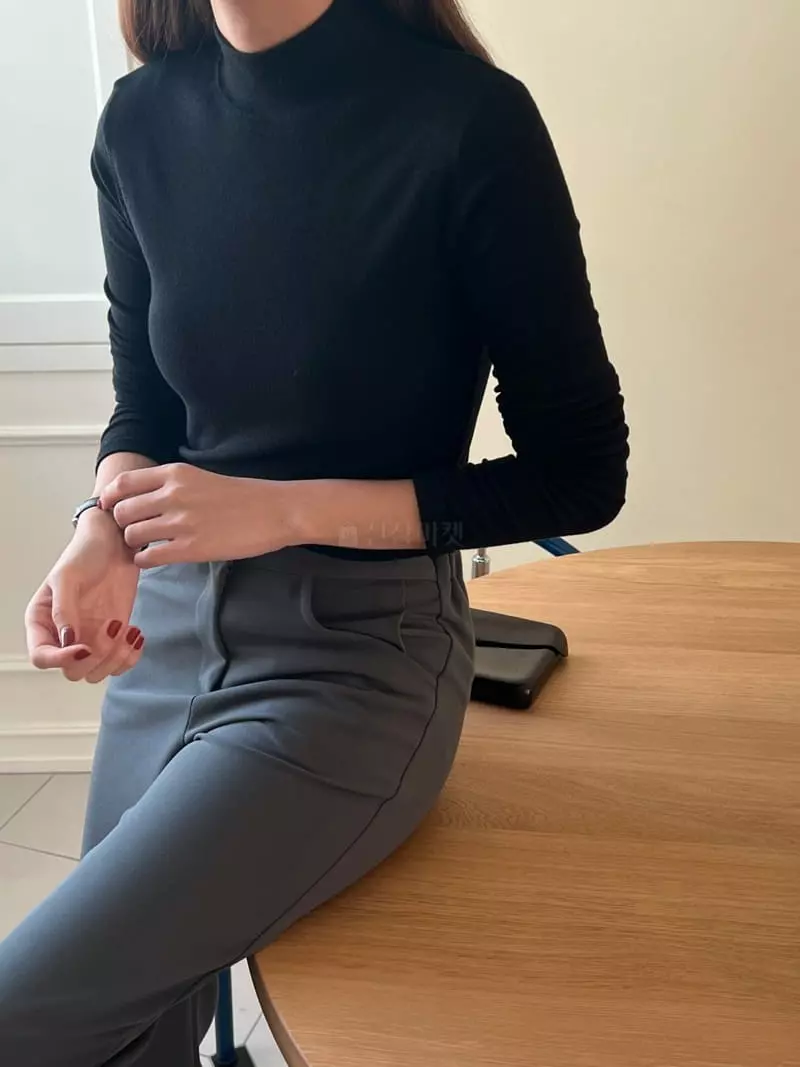 Outrene - Korean Women Fashion - #shopsmall - Half Turtleneck Tee