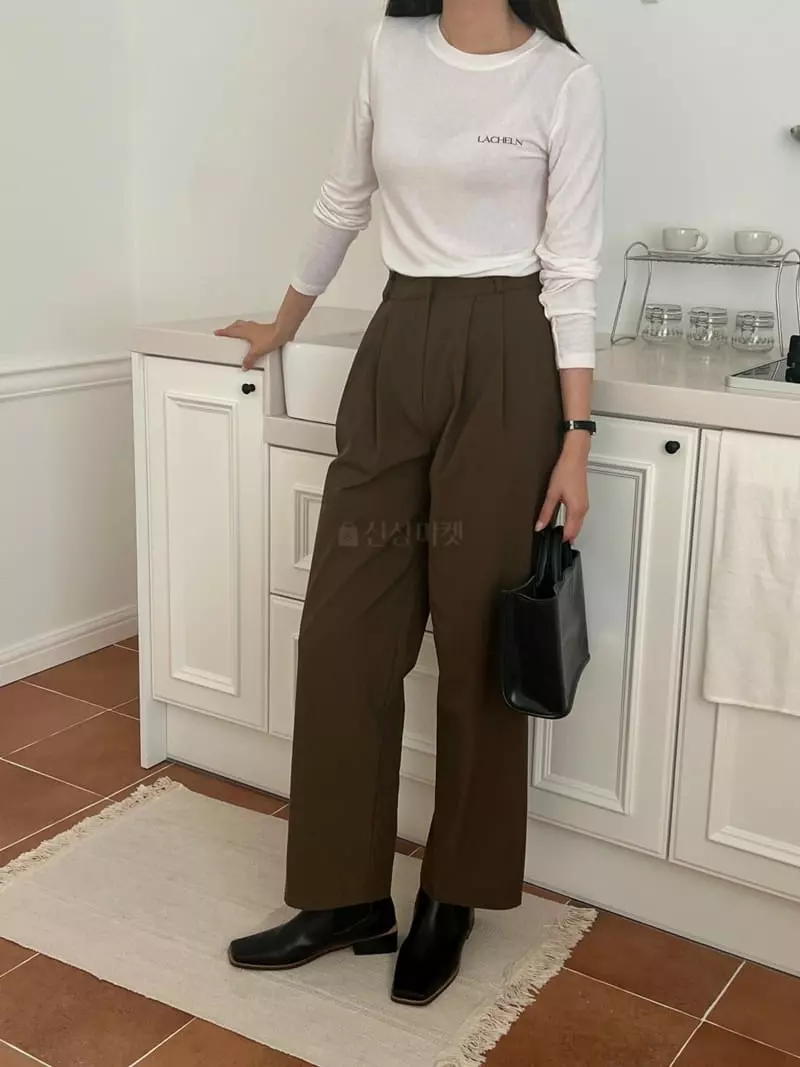 Outrene - Korean Women Fashion - #thelittlethings - Woodie Wide Pants - 9