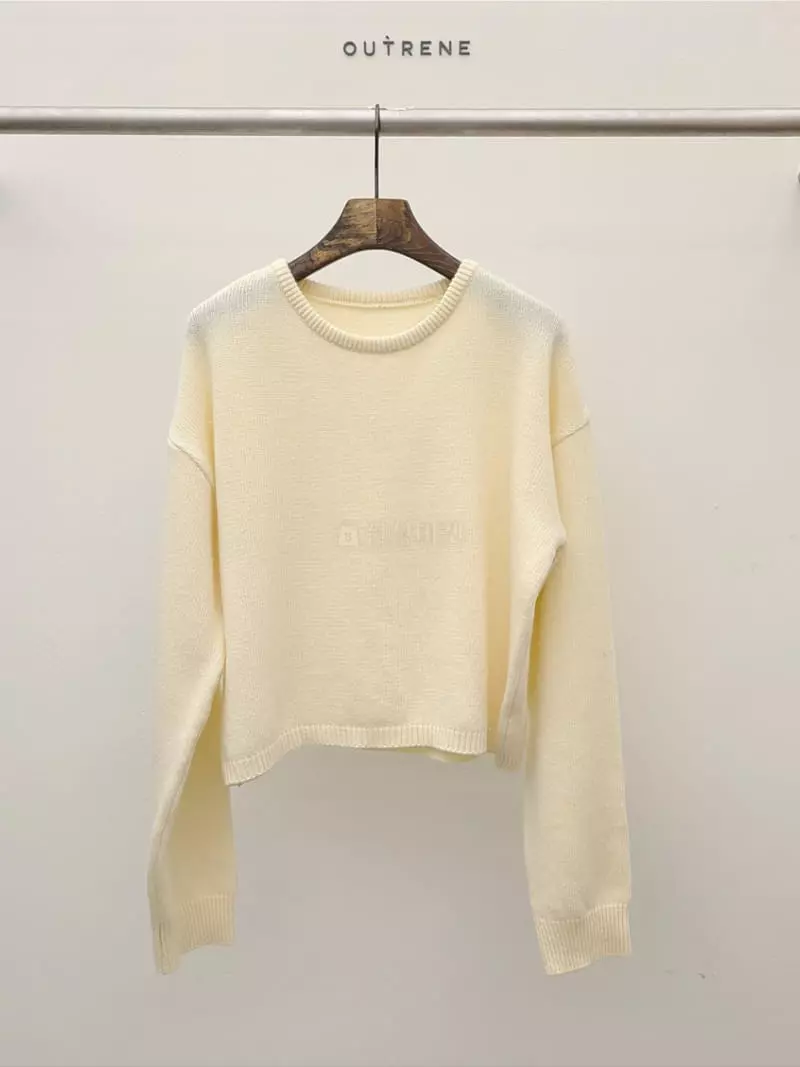 Outrene - Korean Women Fashion - #vintagekidsstyle - Crong Knit Tee - 10