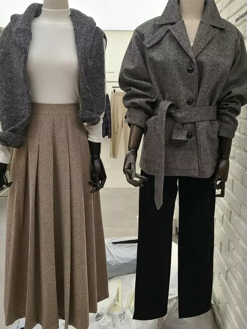 Outrene - Korean Women Fashion - #vintageinspired - Pleats Skirt - 4