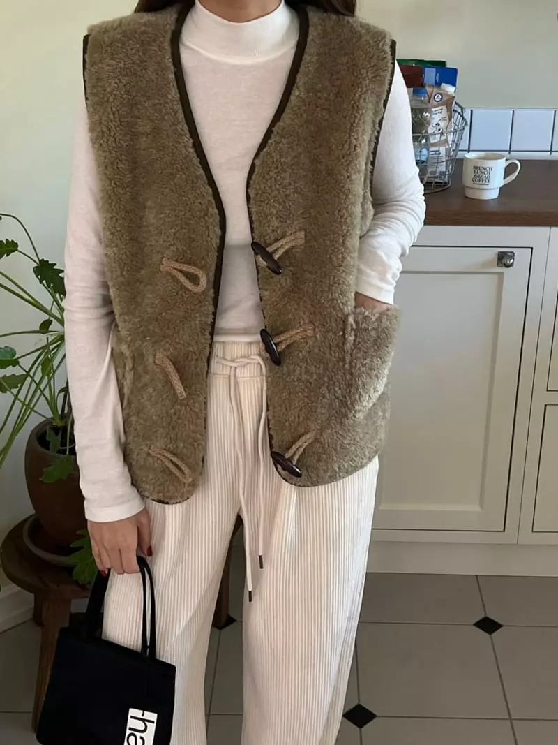 Outrene - Korean Women Fashion - #womensfashion - Pore Dumble Vest - 3