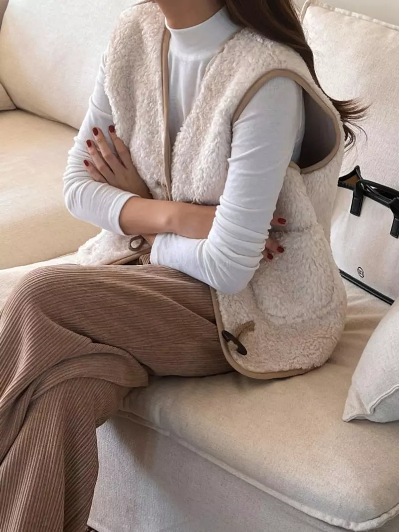 Outrene - Korean Women Fashion - #womensfashion - Pore Dumble Vest - 5