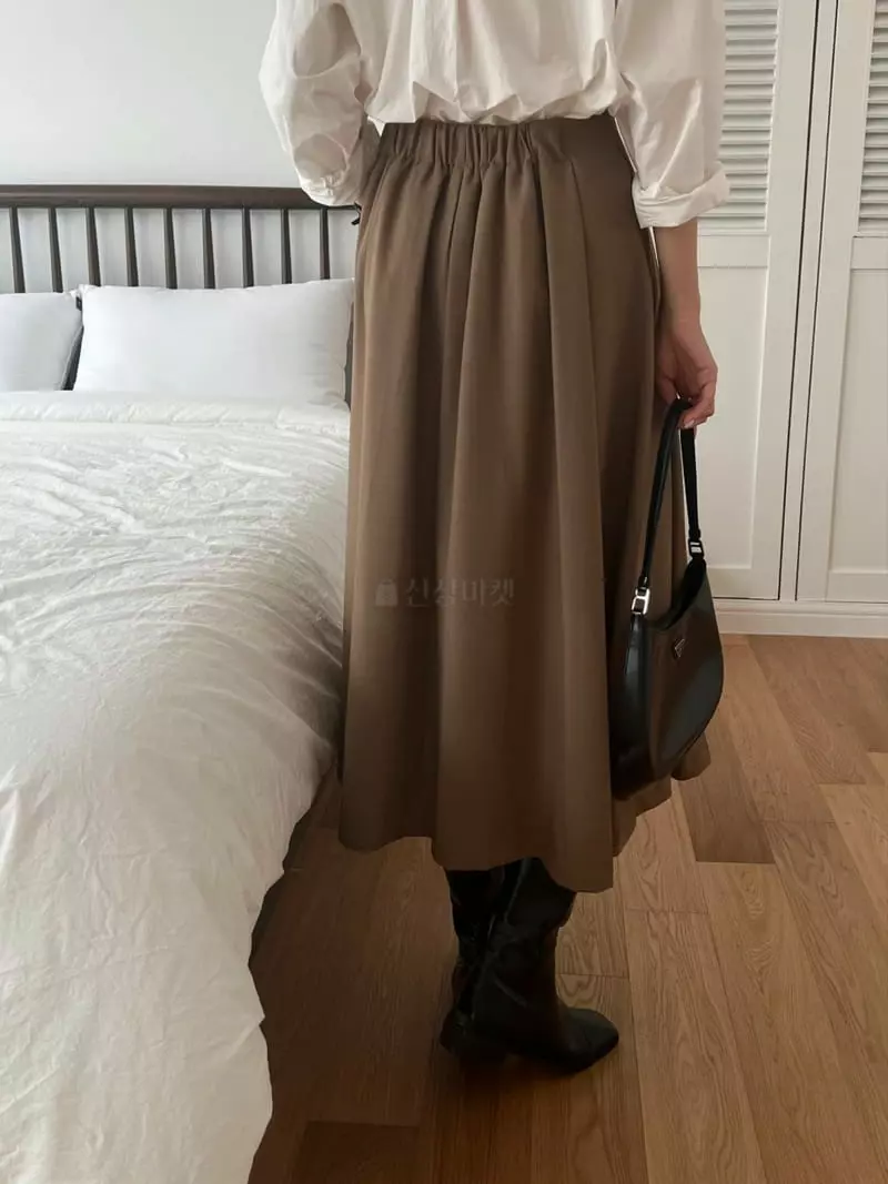 Outrene - Korean Women Fashion - #womensfashion - Two Tuck Skirt - 10