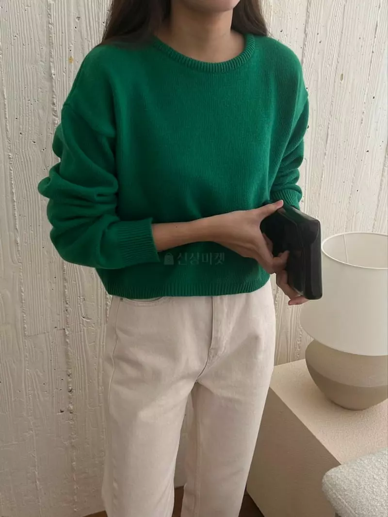 Outrene - Korean Women Fashion - #momslook - Crong Knit Tee - 4