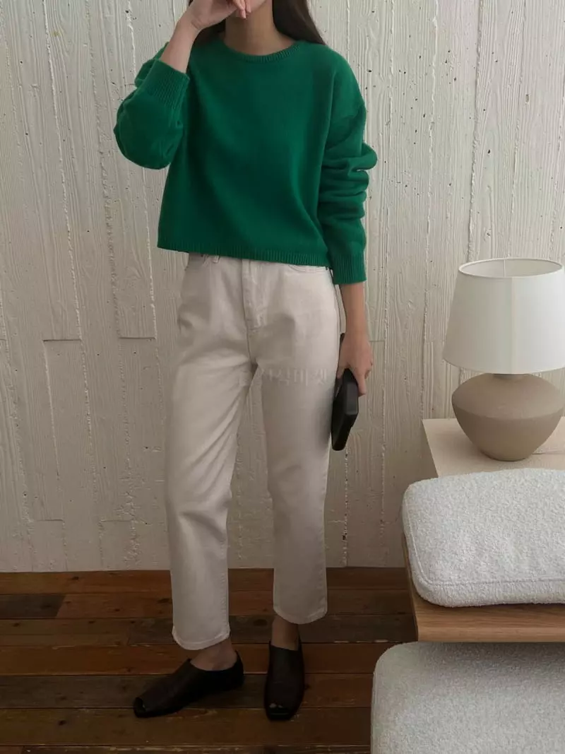 Outrene - Korean Women Fashion - #womensfashion - Crong Knit Tee - 8