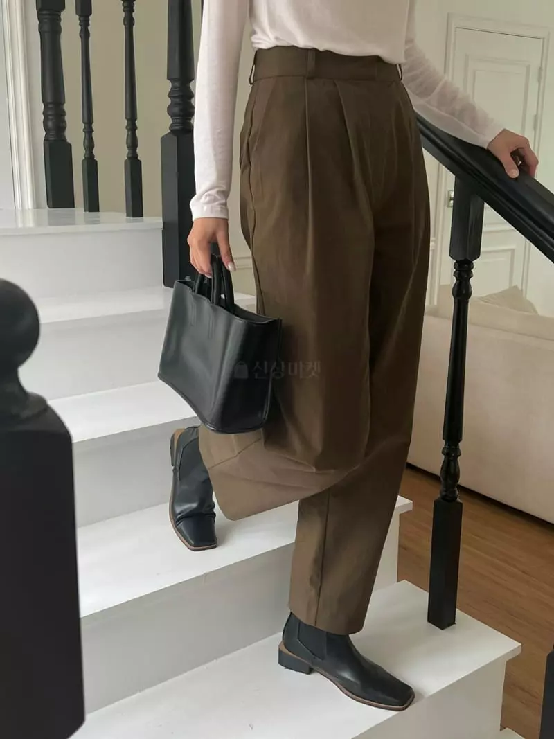 Outrene - Korean Women Fashion - #womensfashion - Woodie Wide Pants - 11