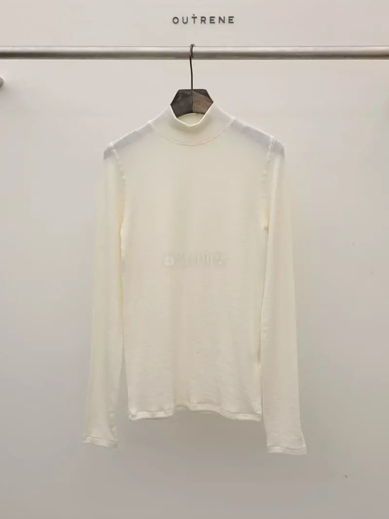 Outrene - Korean Women Fashion - #womensfashion - Half Turtleneck Tee - 11