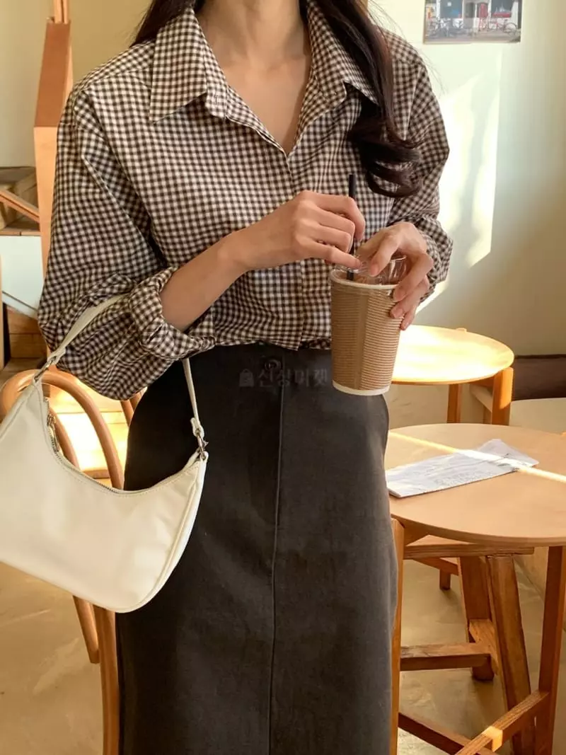 Outrene - Korean Women Fashion - #womensfashion - Gobang Shirt - 8