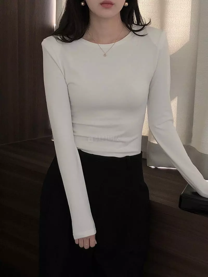 Overclassic - Korean Women Fashion - #momslook - Pad Wool Tee - 11