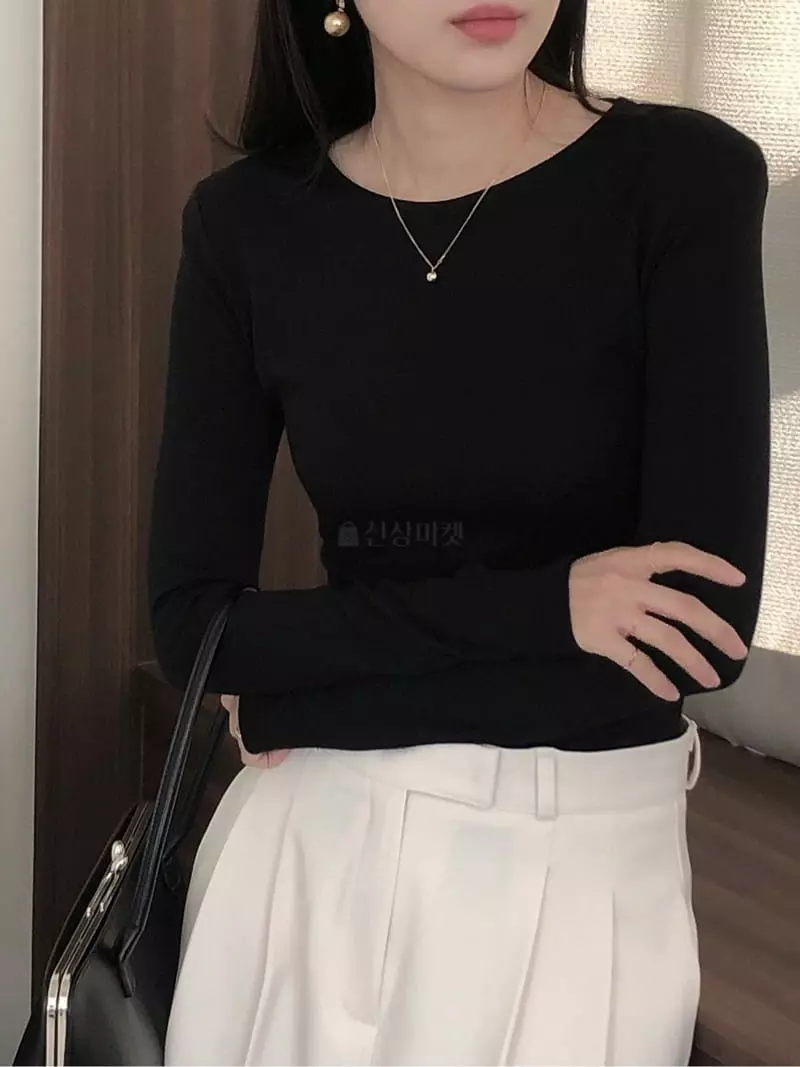 Overclassic - Korean Women Fashion - #momslook - Pad Wool Tee - 7