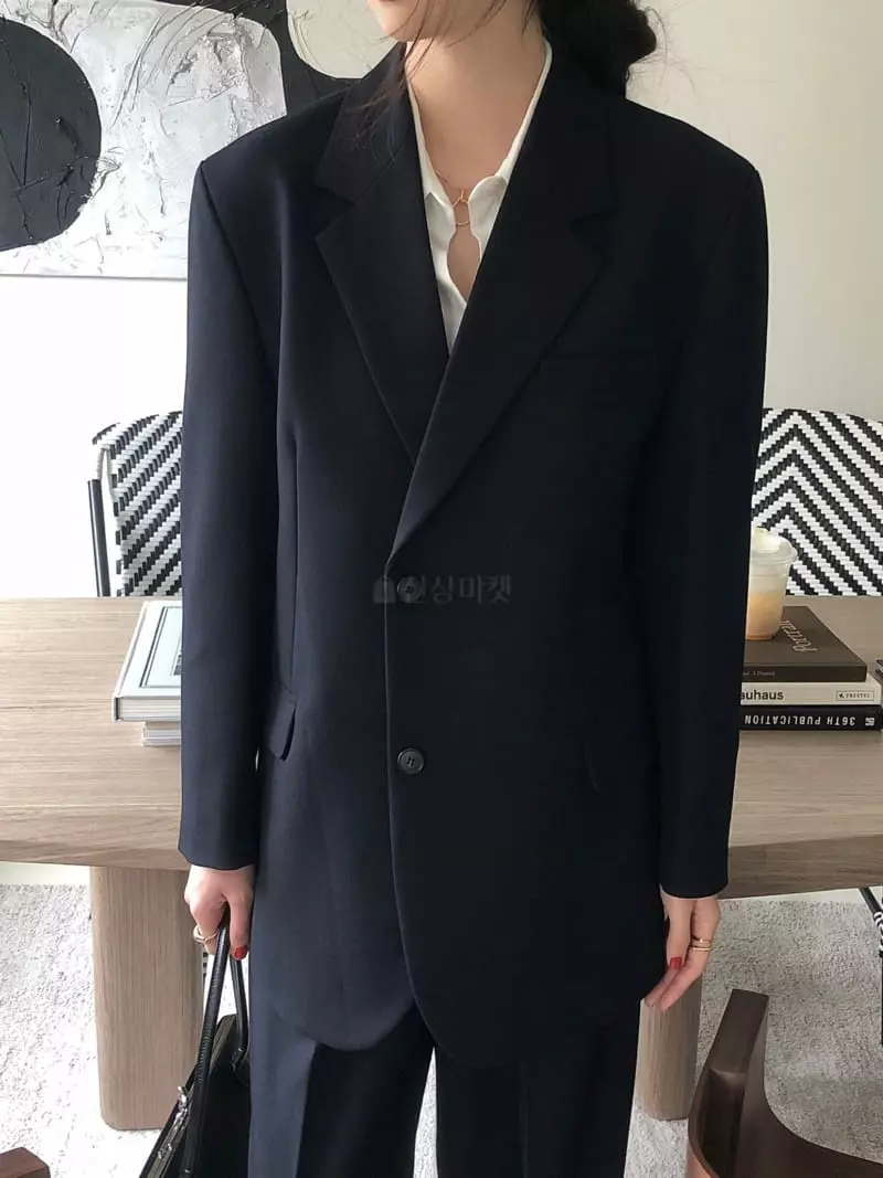 Overclassic - Korean Women Fashion - #momslook - Over Breten Jacket - 3