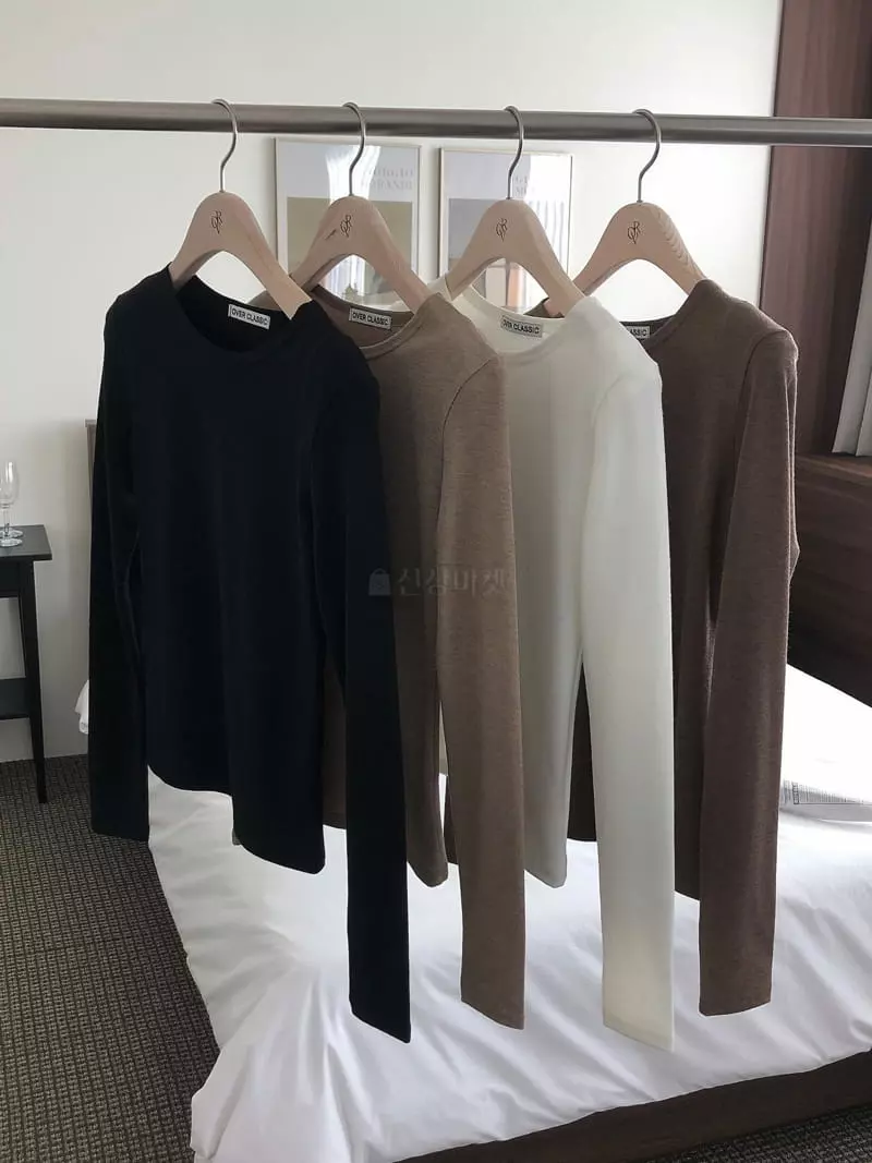 Overclassic - Korean Women Fashion - #restrostyle - Pad Wool Tee - 2