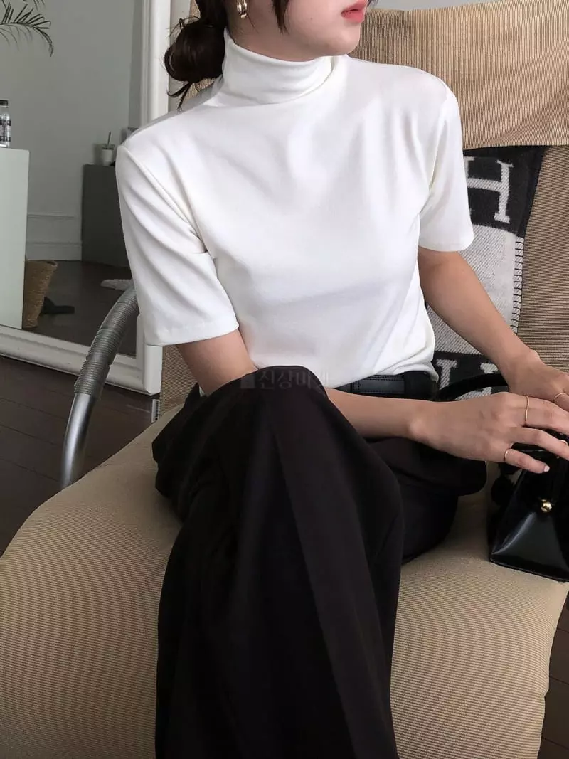 Overclassic - Korean Women Fashion - #thelittlethings - Wool Touch Tee - 3