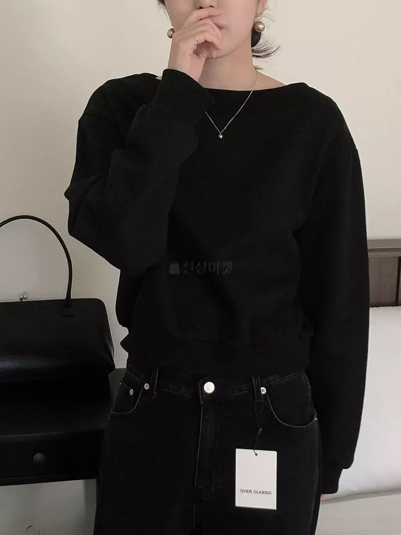 Overclassic - Korean Women Fashion - #womensfashion - Boat Neck Sweatshirt - 8
