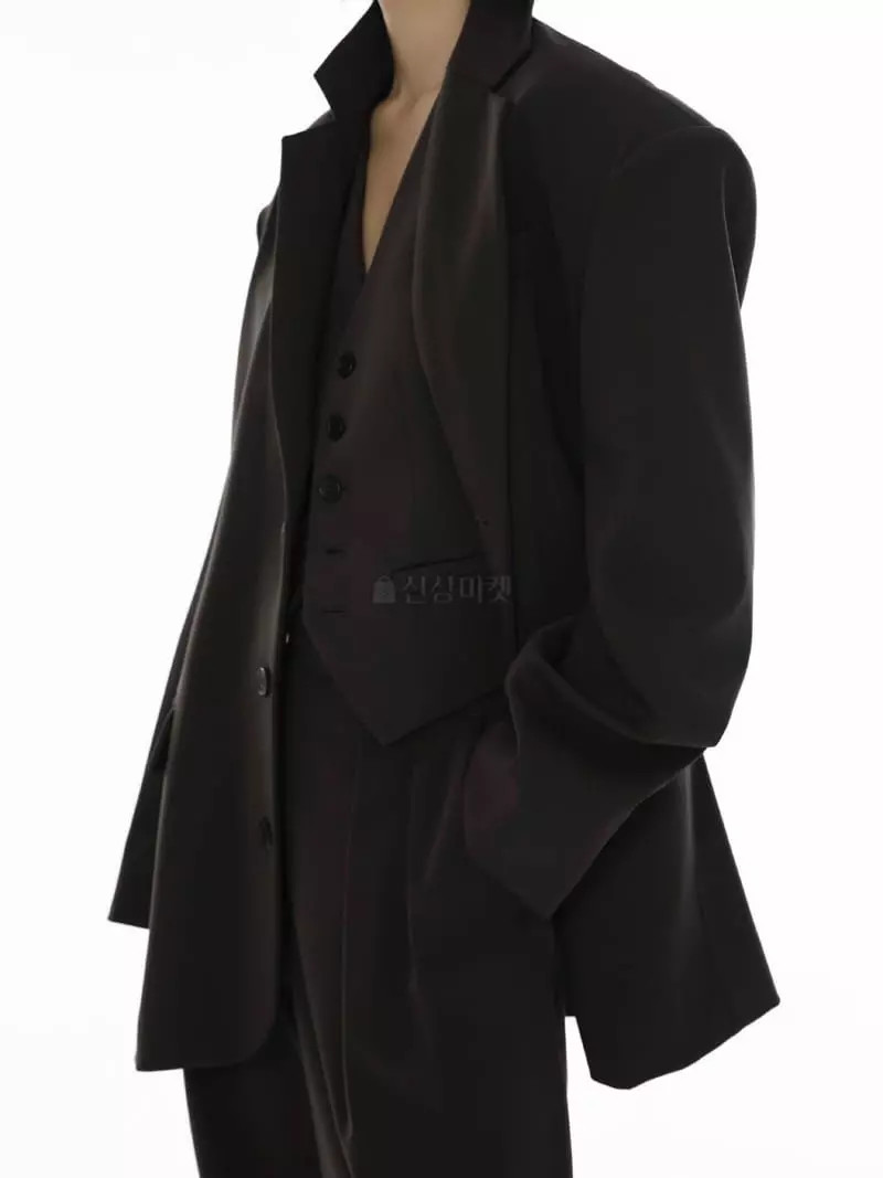 Paper Moon - Korean Women Fashion - #momslook - Oversize Three Button Jacket - 3