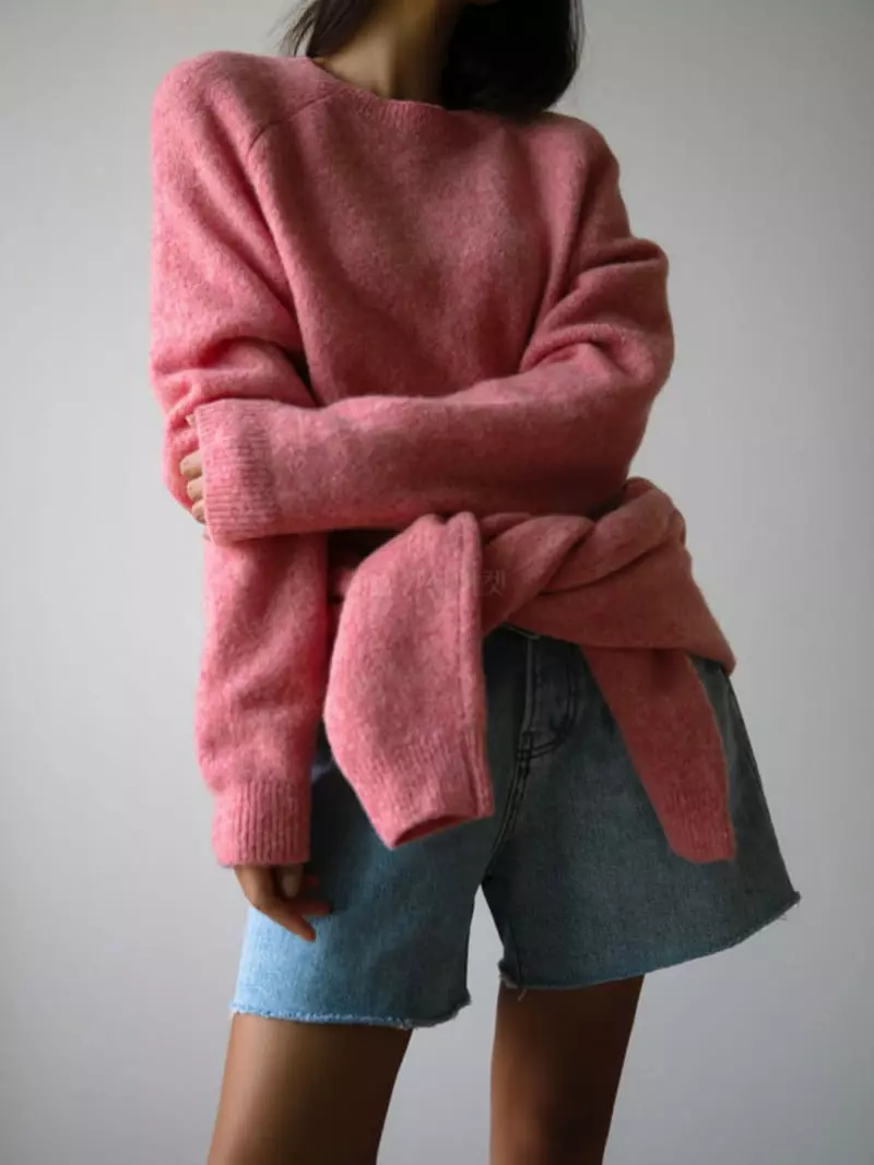 Paper Moon - Korean Women Fashion - #momslook - Soft Crop Knit Tee