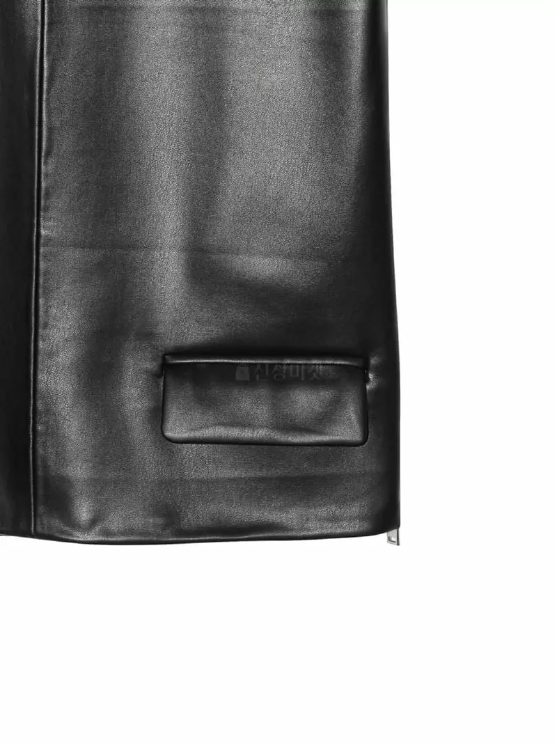Paper Moon - Korean Women Fashion - #momslook - Side Zipper Detail Leather Top - 12