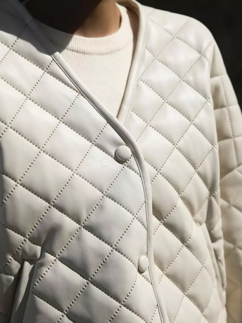 Paper Moon - Korean Women Fashion - #womensfashion - Leather Button Detail Jacket - 4