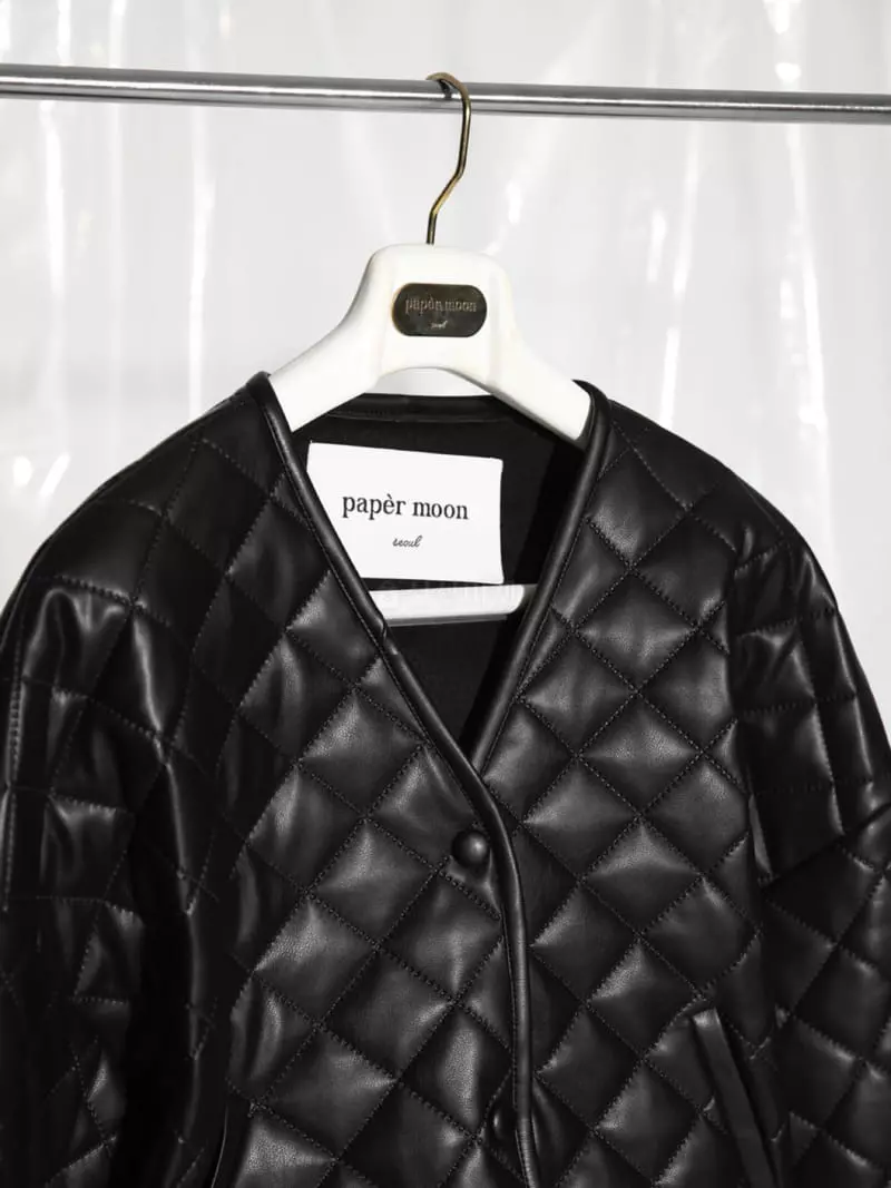 Paper Moon - Korean Women Fashion - #momslook - Leather Button Detail Jacket - 9