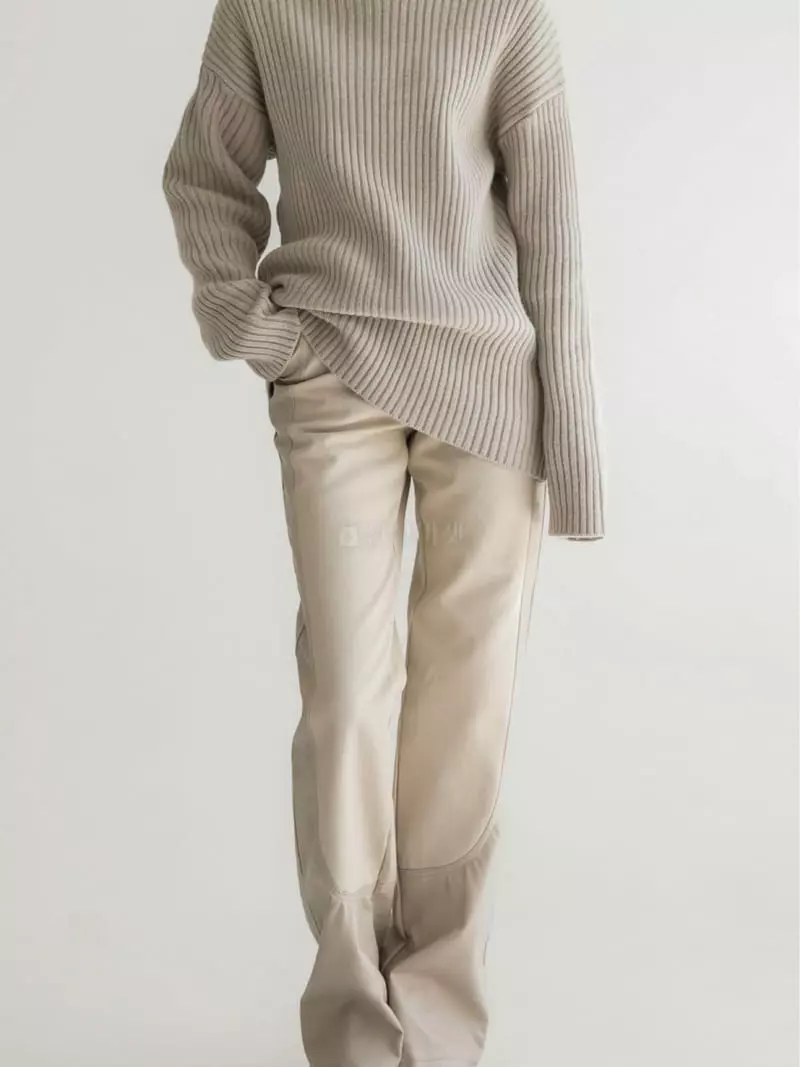 Paper Moon - Korean Women Fashion - #momslook - Leather Coloe Straight Jeans