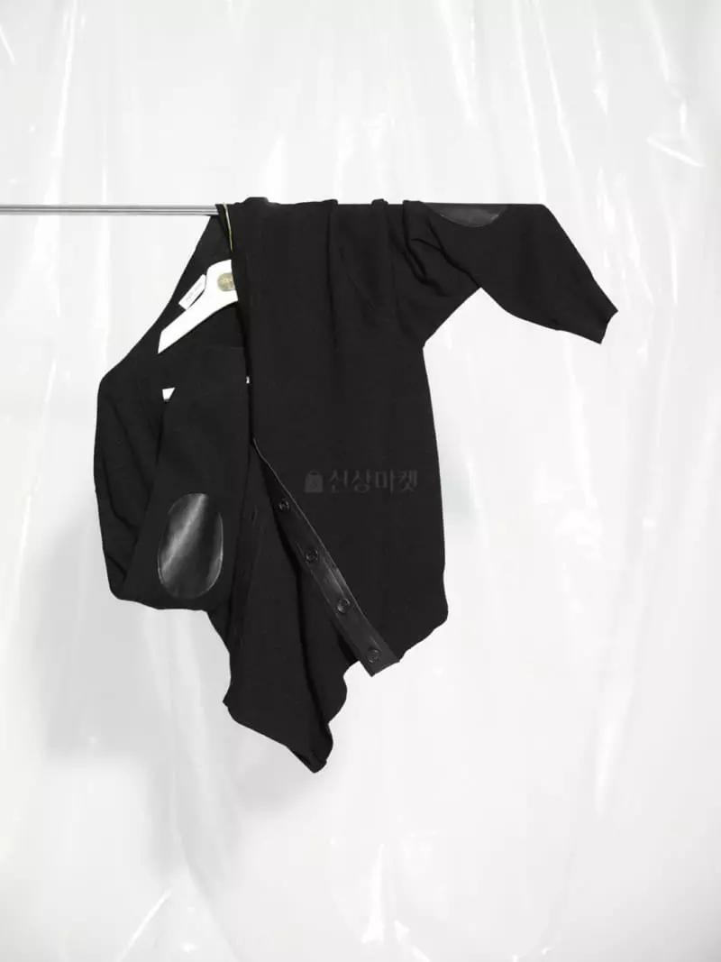 Paper Moon - Korean Women Fashion - #momslook - Leather Patch Cardigan - 4