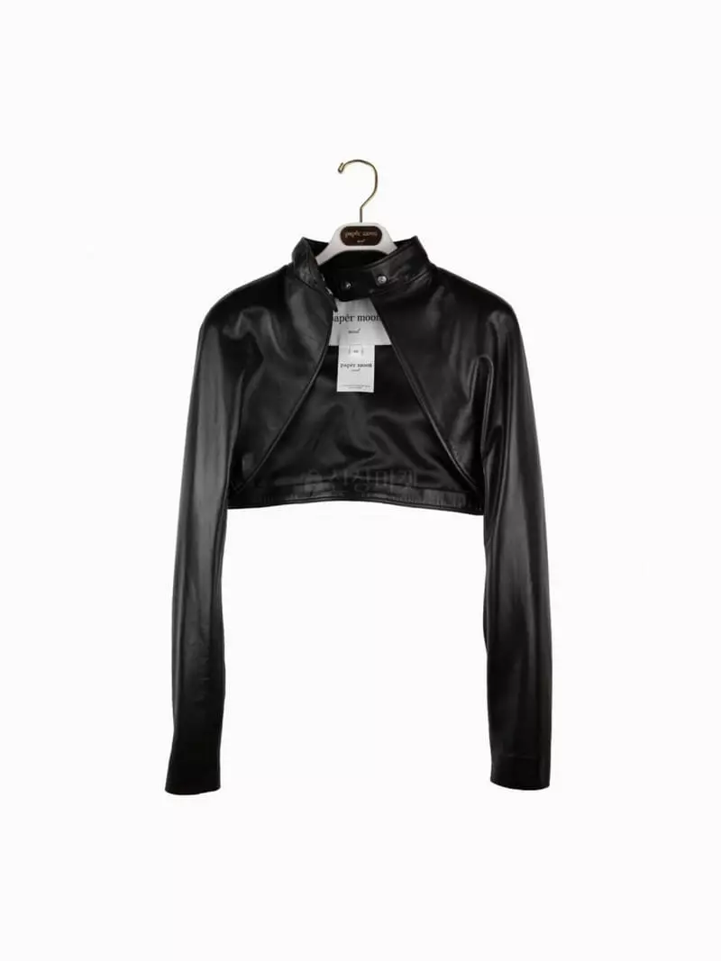 Paper Moon - Korean Women Fashion - #momslook - Leather Bolero Jacket - 2