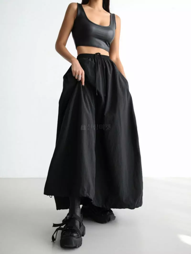 Paper Moon - Korean Women Fashion - #vintagekidsstyle - Draw String Skirt - 4