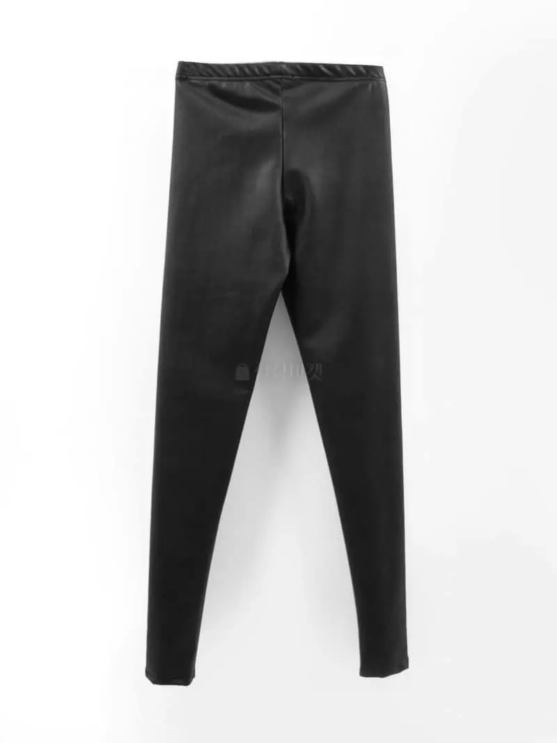 Paper Moon - Korean Women Fashion - #restrostyle - Leather Leggings - 5