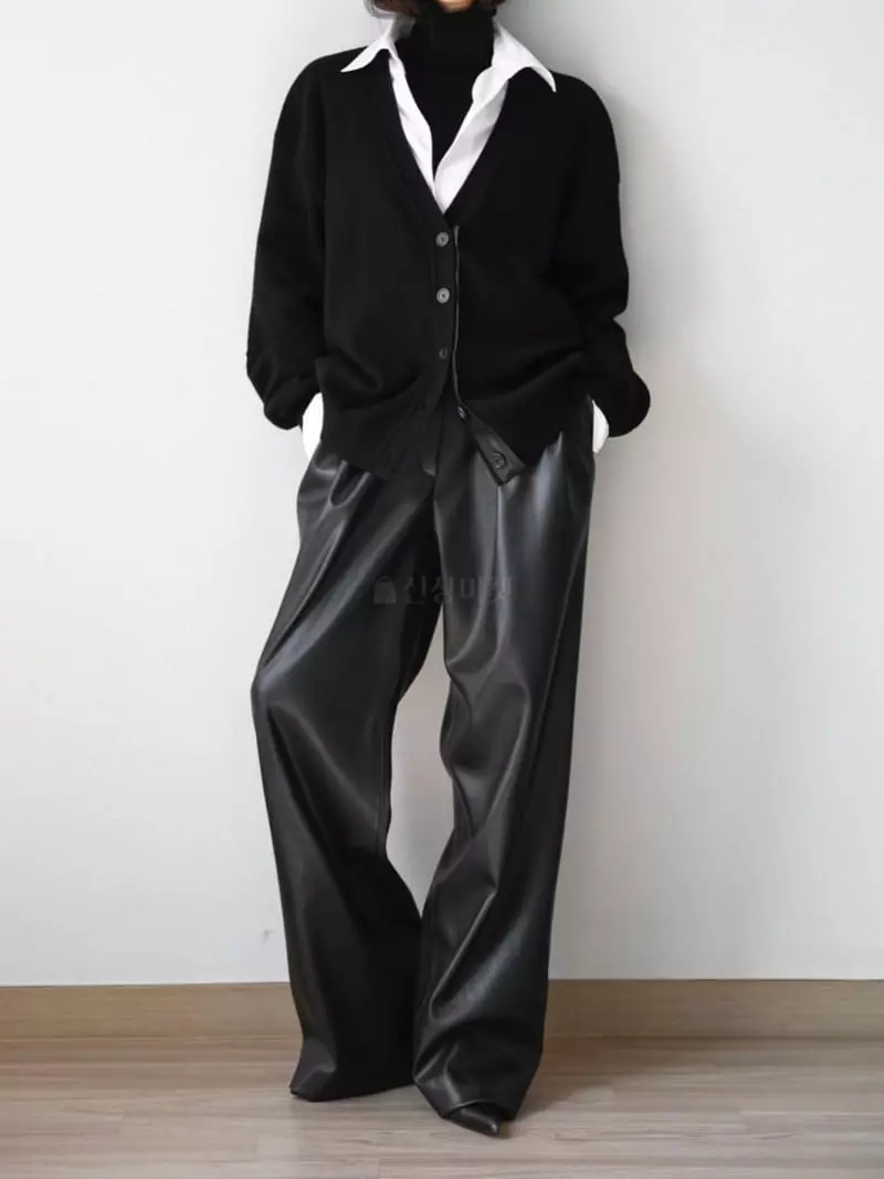 Paper Moon - Korean Women Fashion - #shopsmall - Leather Patch Cardigan - 12
