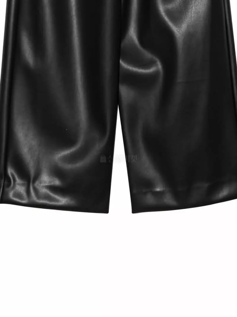 Paper Moon - Korean Women Fashion - #thatsdarling - Leather Waist Pants - 11