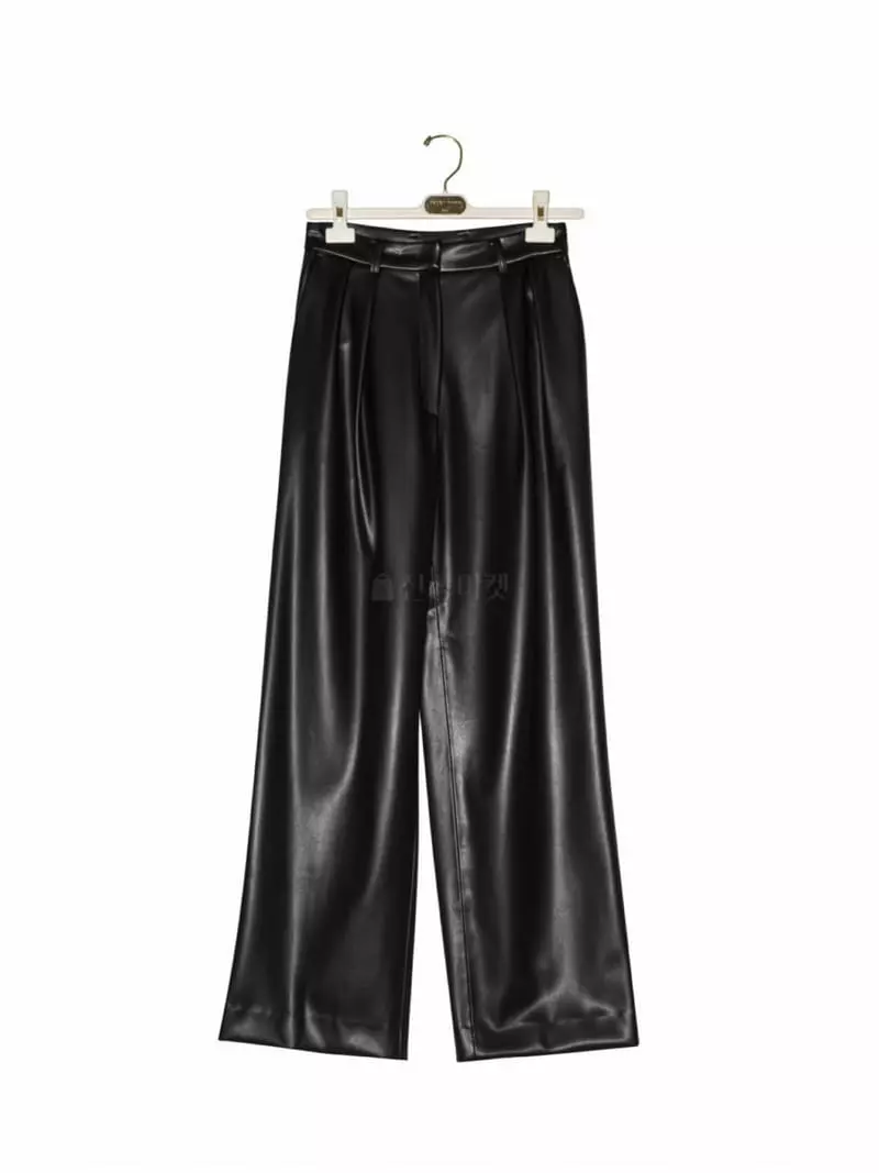 Paper Moon - Korean Women Fashion - #vintageinspired - Leather Waist Pants - 5