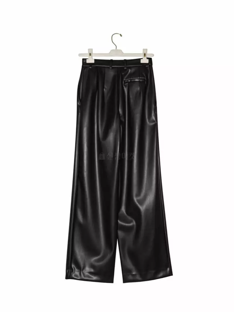 Paper Moon - Korean Women Fashion - #vintagekidsstyle - Leather Waist Pants - 6