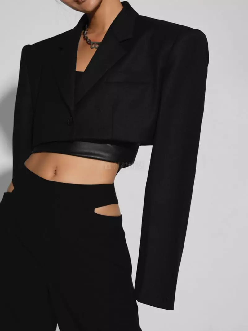 Paper Moon - Korean Women Fashion - #womensfashion - One Button Jacket - 7