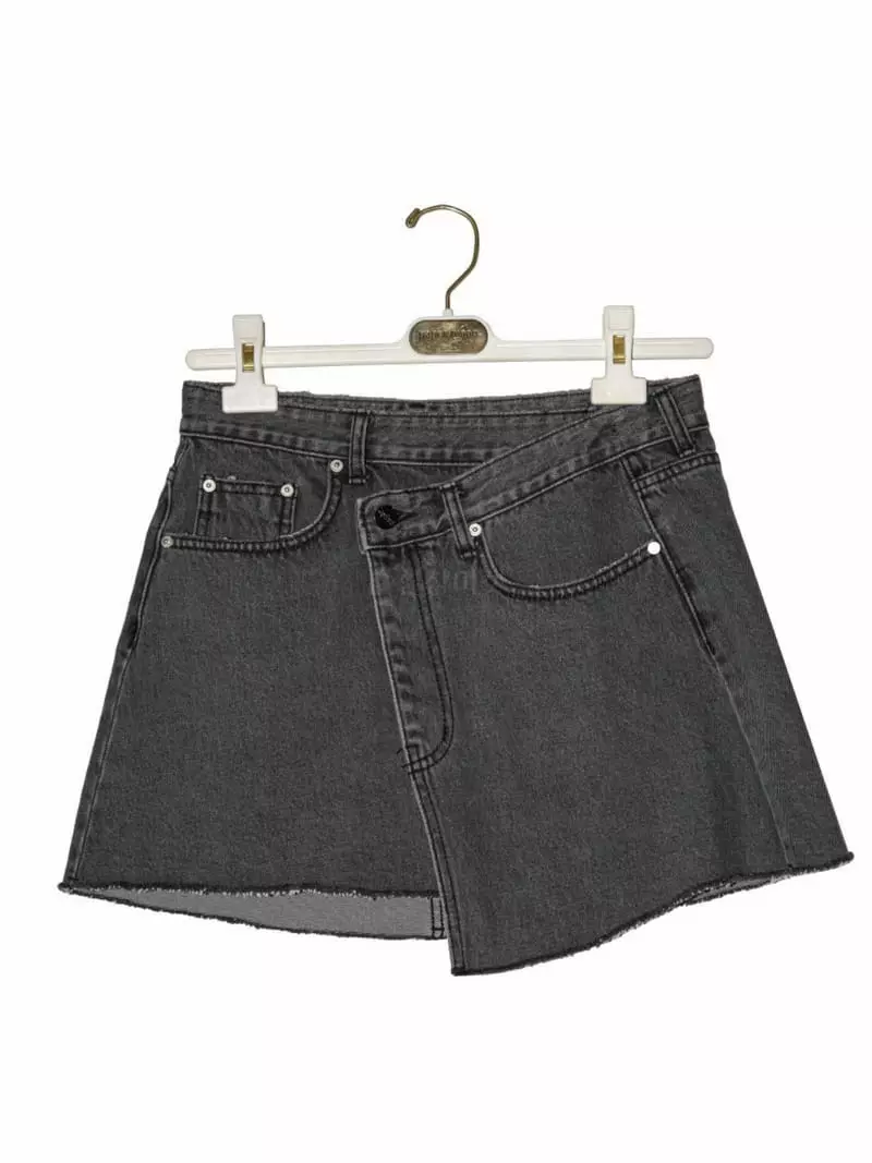 Paper Moon - Korean Women Fashion - #momslook - Unbalance Wrap Skirt - 4