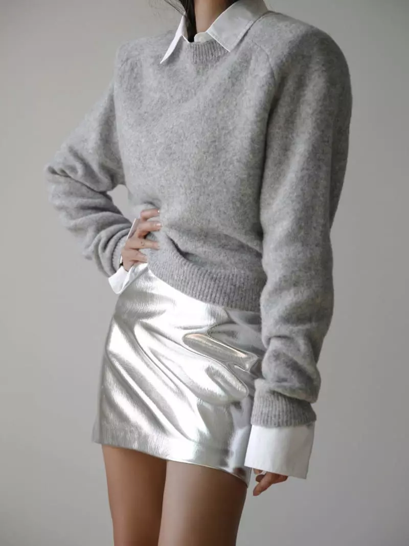Paper Moon - Korean Women Fashion - #womensfashion - Soft Crop Knit Tee - 8