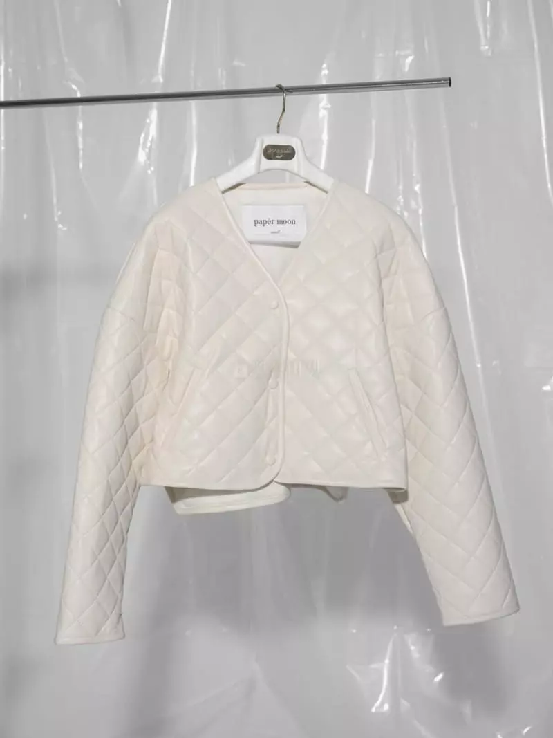 Paper Moon - Korean Women Fashion - #womensfashion - Leather Button Detail Jacket - 7